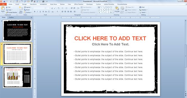 Edgy Smudge Template for PowerPoint Presentations