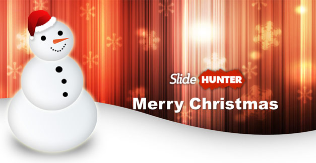 Merry Christmas template for PowerPoint 2013 and Snowman picture