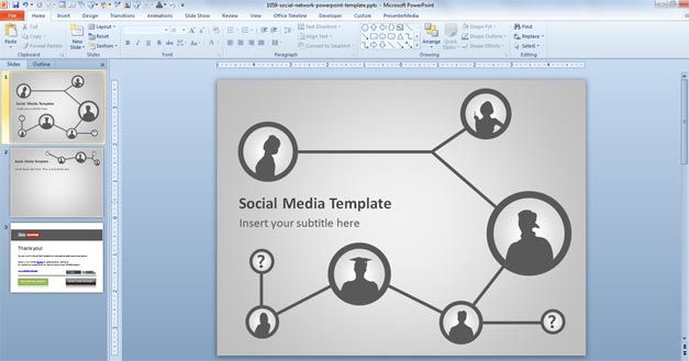 social media planning template for powerpoint free