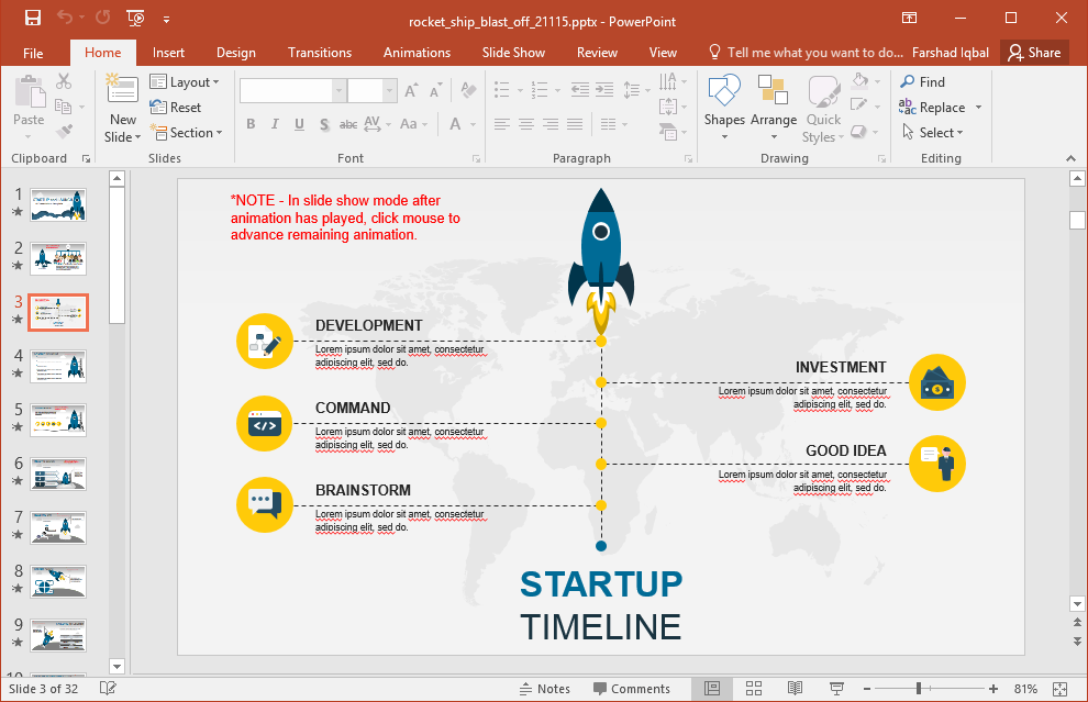 Startup presentation template