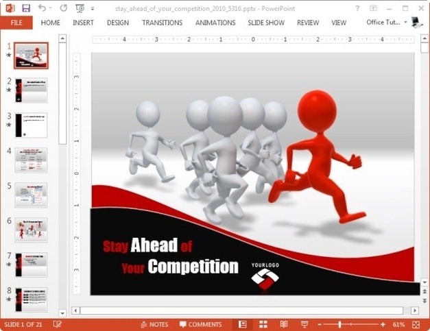 stay ahead of your competition template for powerpoint template