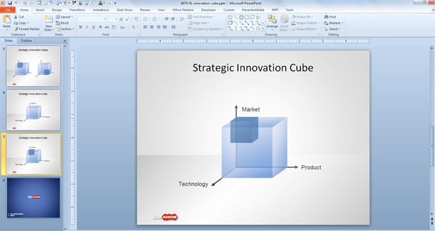 Free 3D Cube for Innovation Cube PowerPoint presentations