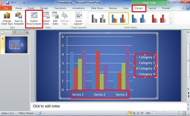 column powerpoint bar graph