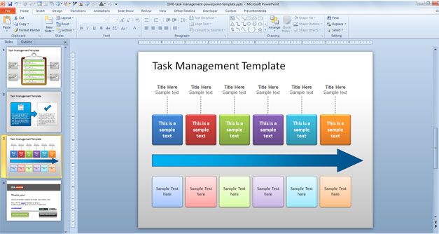 Task process powerpoint task management ppt template