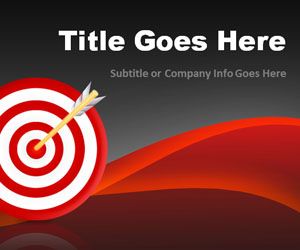 Red Target PowerPoint Template