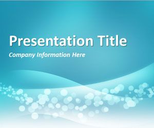 Wavy Blue PowerPoint Template