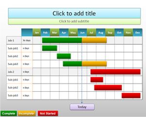 Free Gantt Template Slide Design for PowerPoint