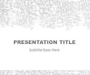 Alphabet Gray PowerPoint Template