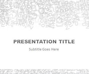 Alphabet Gray PowerPoint Template