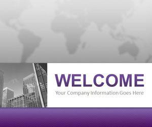 Corporate Business Purple PowerPoint Template