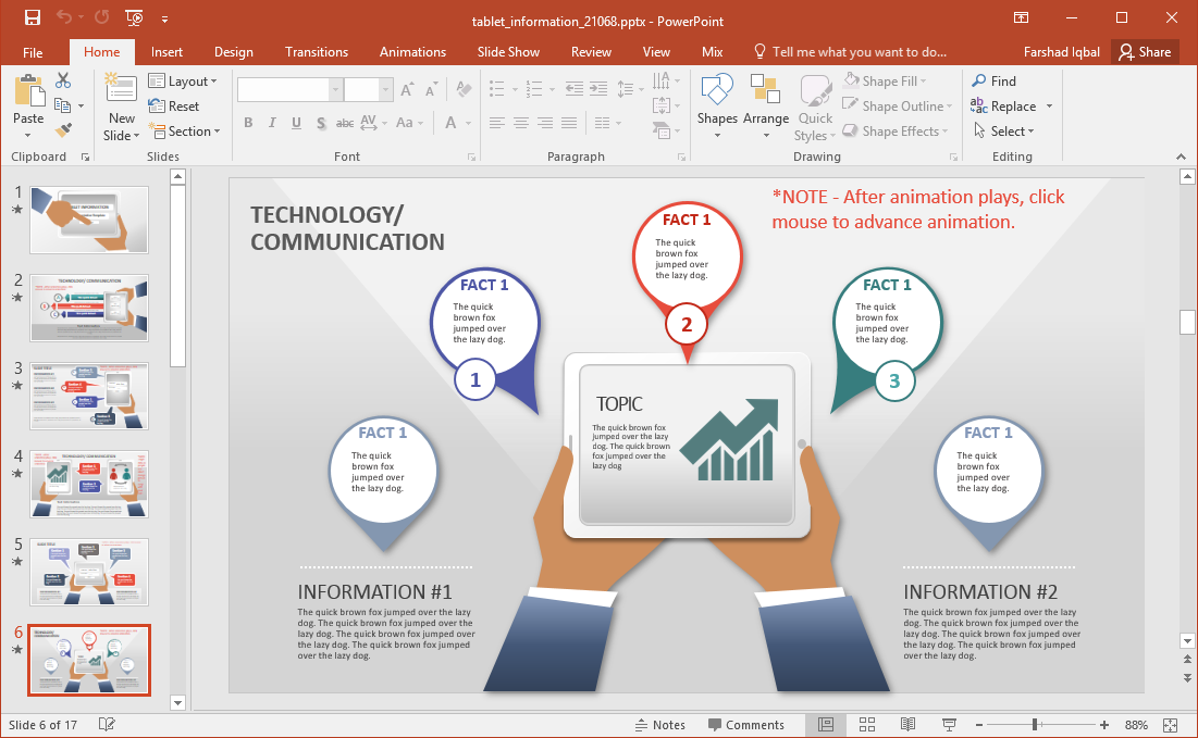 timeline slide with tablet clipart