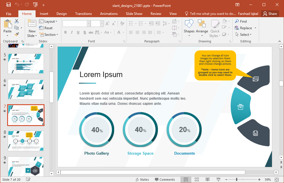 tooltips for editing diagram