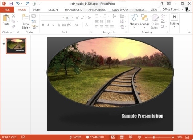 train tracks powerpoint template