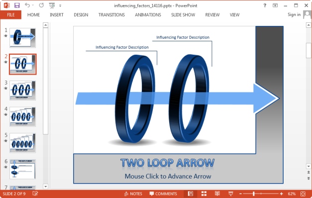 two loop powerpoint slide