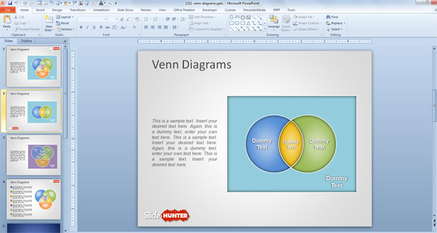 Creative Venn Diagrams PowerPoint Template