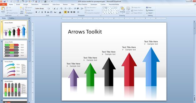 Free vertical arrow powerpoint design