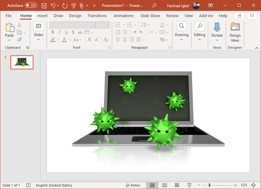 virus spores on laptop clipart