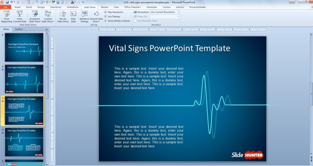 Animated PowerPoint Template with Vital Signs Background