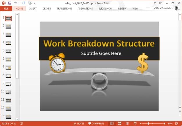 wbs template for powerpoint