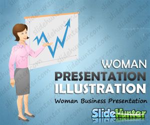 Woman Business Presentation Illustration Vector